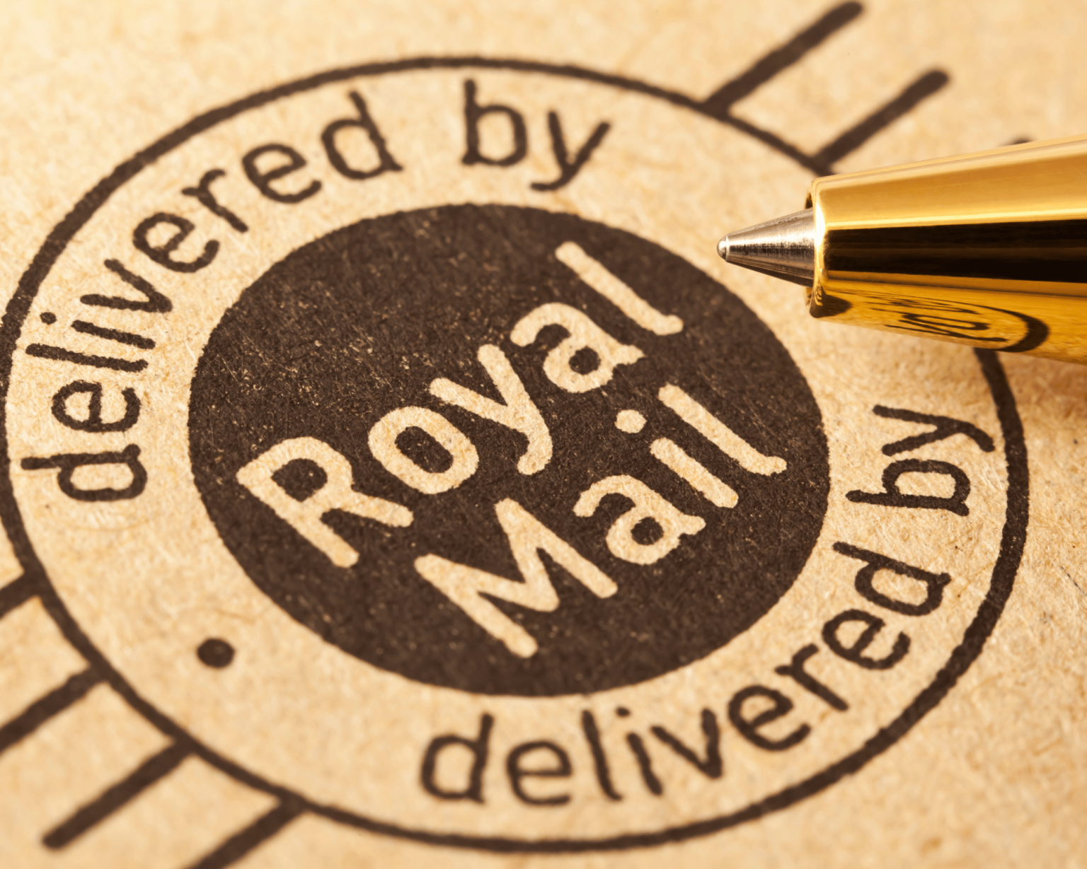 royal mail stamp on envelope